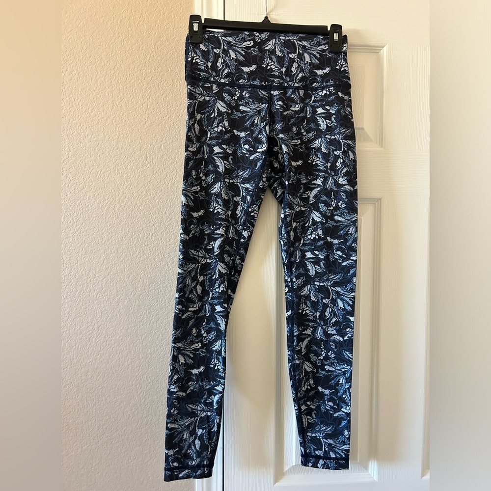 Lululemon Wunder Under High Rise Tight 28” Blue Multi